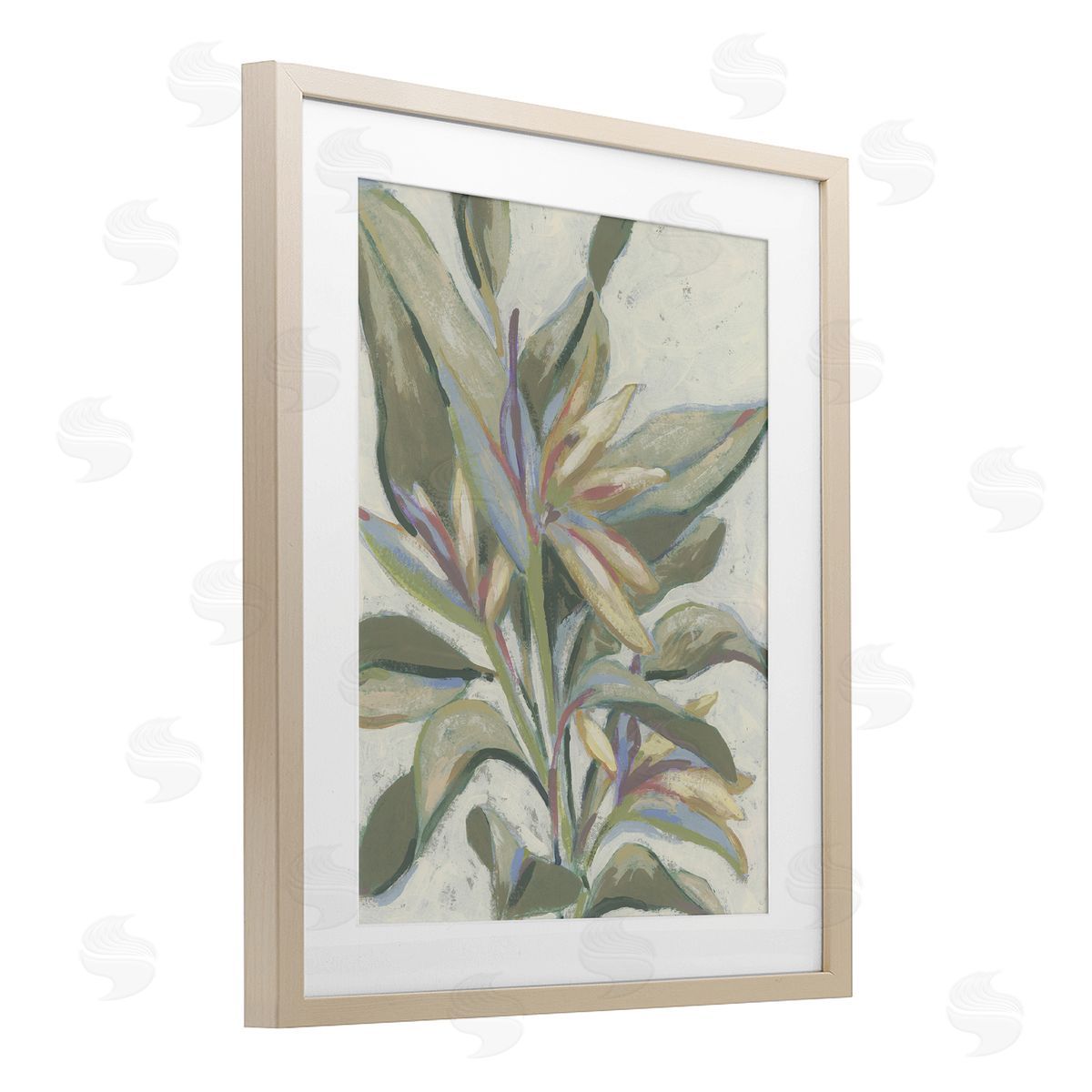June Erica Vess Pastel Paradise Leaves Canvas Wall Art Print