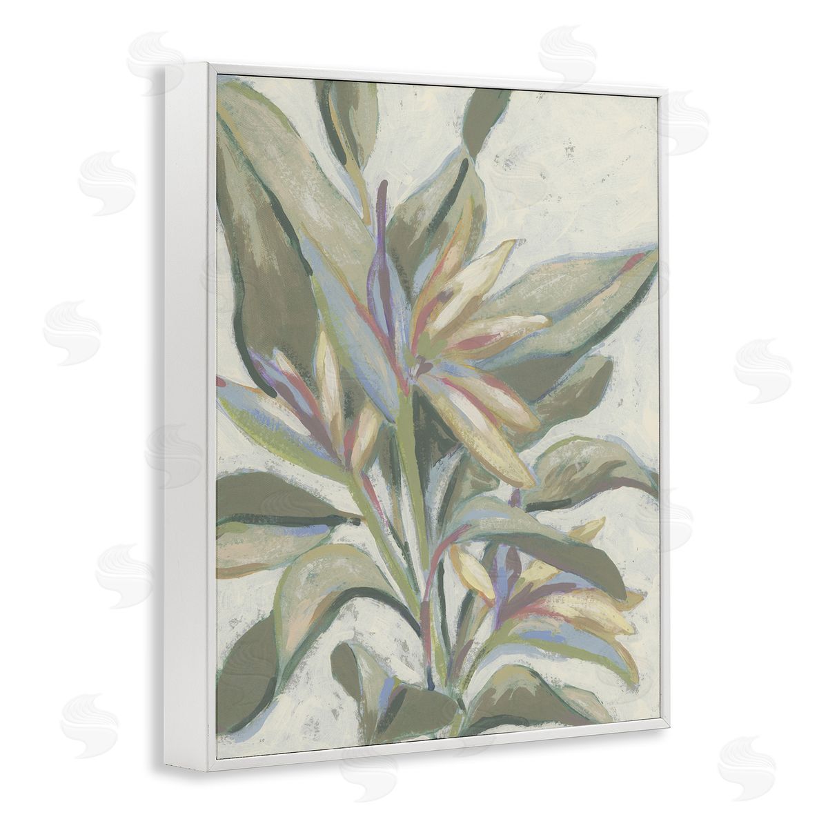 June Erica Vess Pastel Paradise Leaves Canvas Wall Art Print