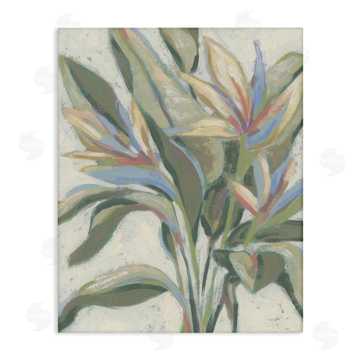 June Erica Vess Pastel Paradise Plants Canvas Wall Art Print