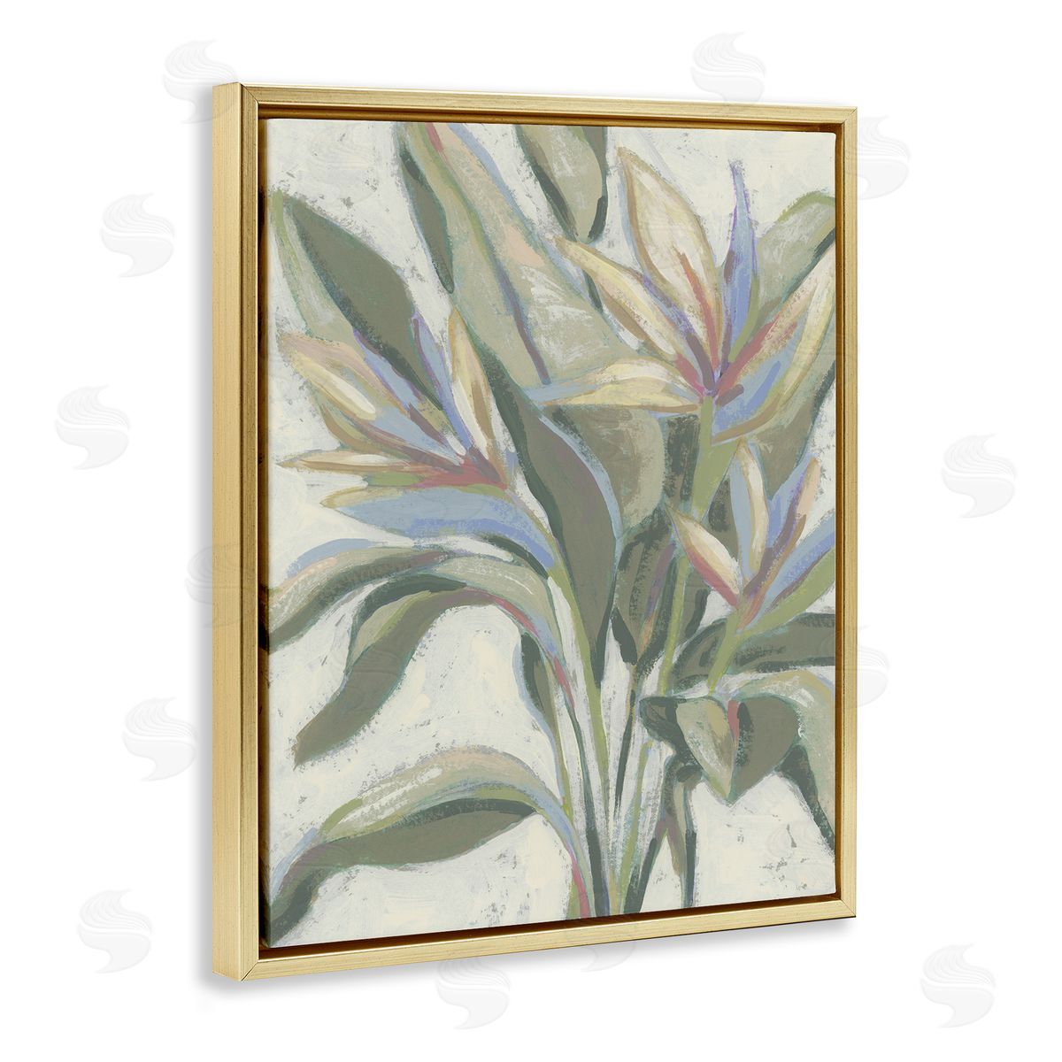 June Erica Vess Pastel Paradise Plants Canvas Wall Art Print