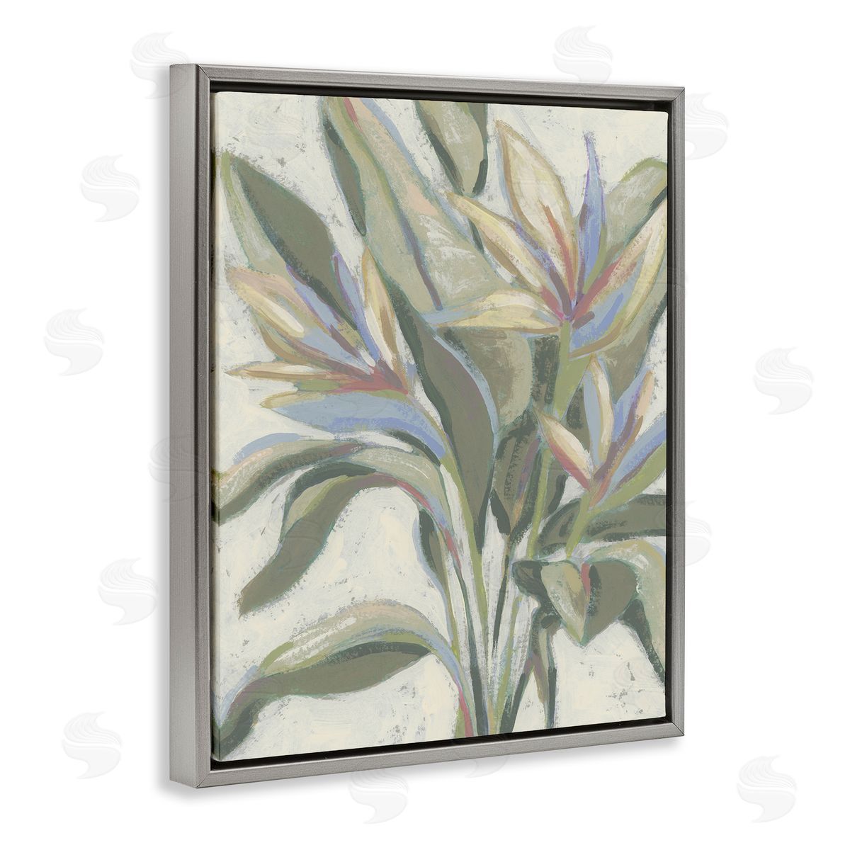 June Erica Vess Pastel Paradise Plants Canvas Wall Art Print
