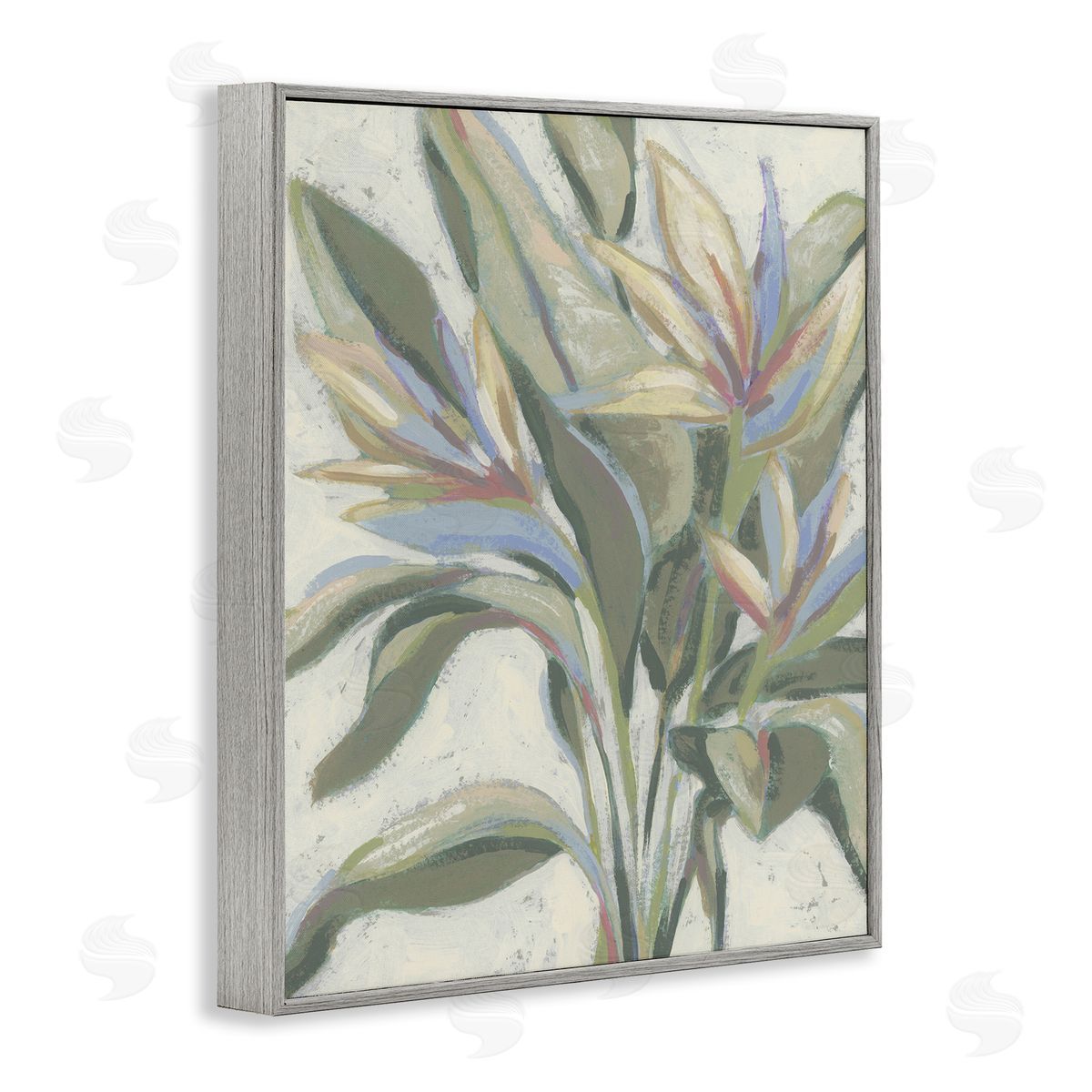 June Erica Vess Pastel Paradise Plants Canvas Wall Art Print