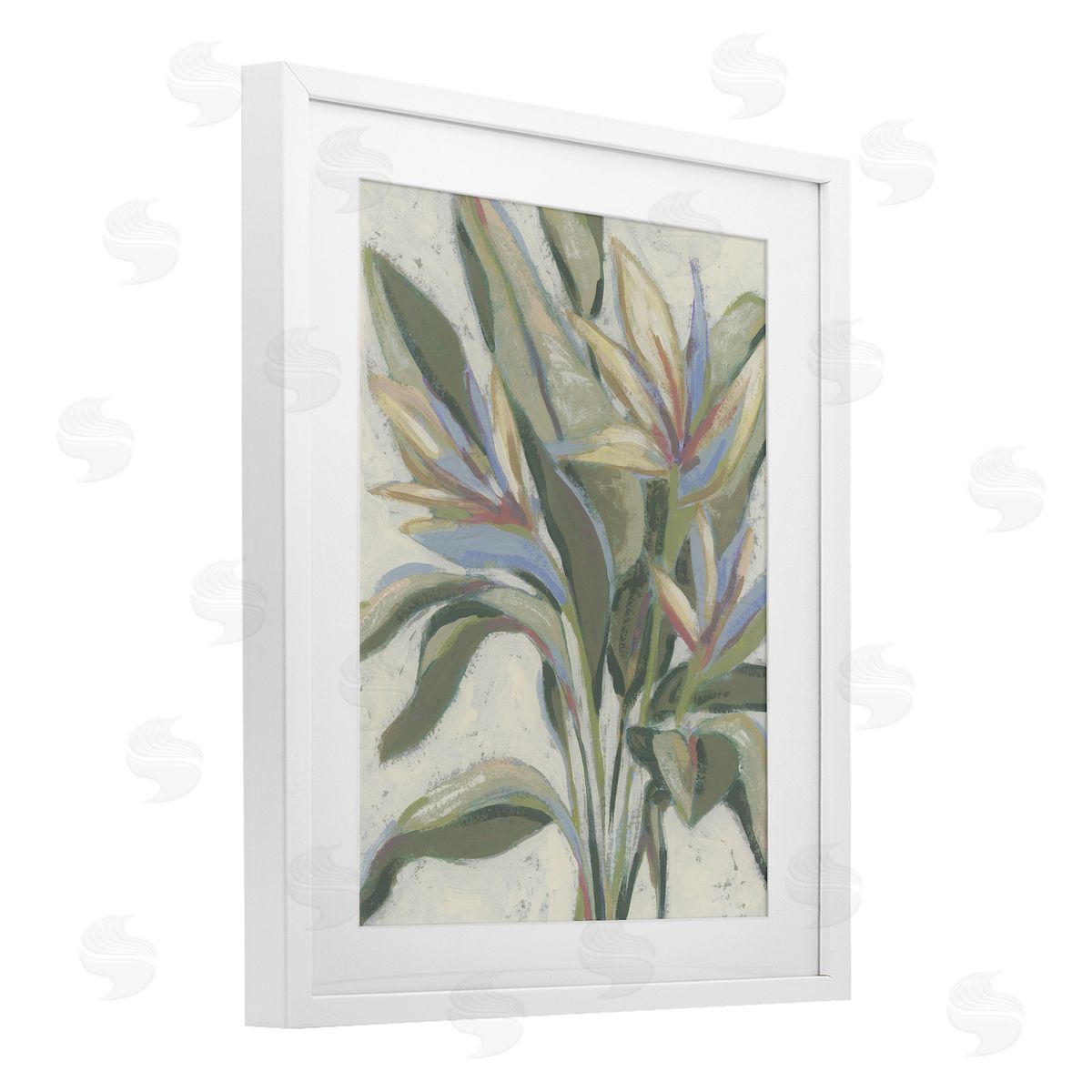 June Erica Vess Pastel Paradise Plants Canvas Wall Art Print