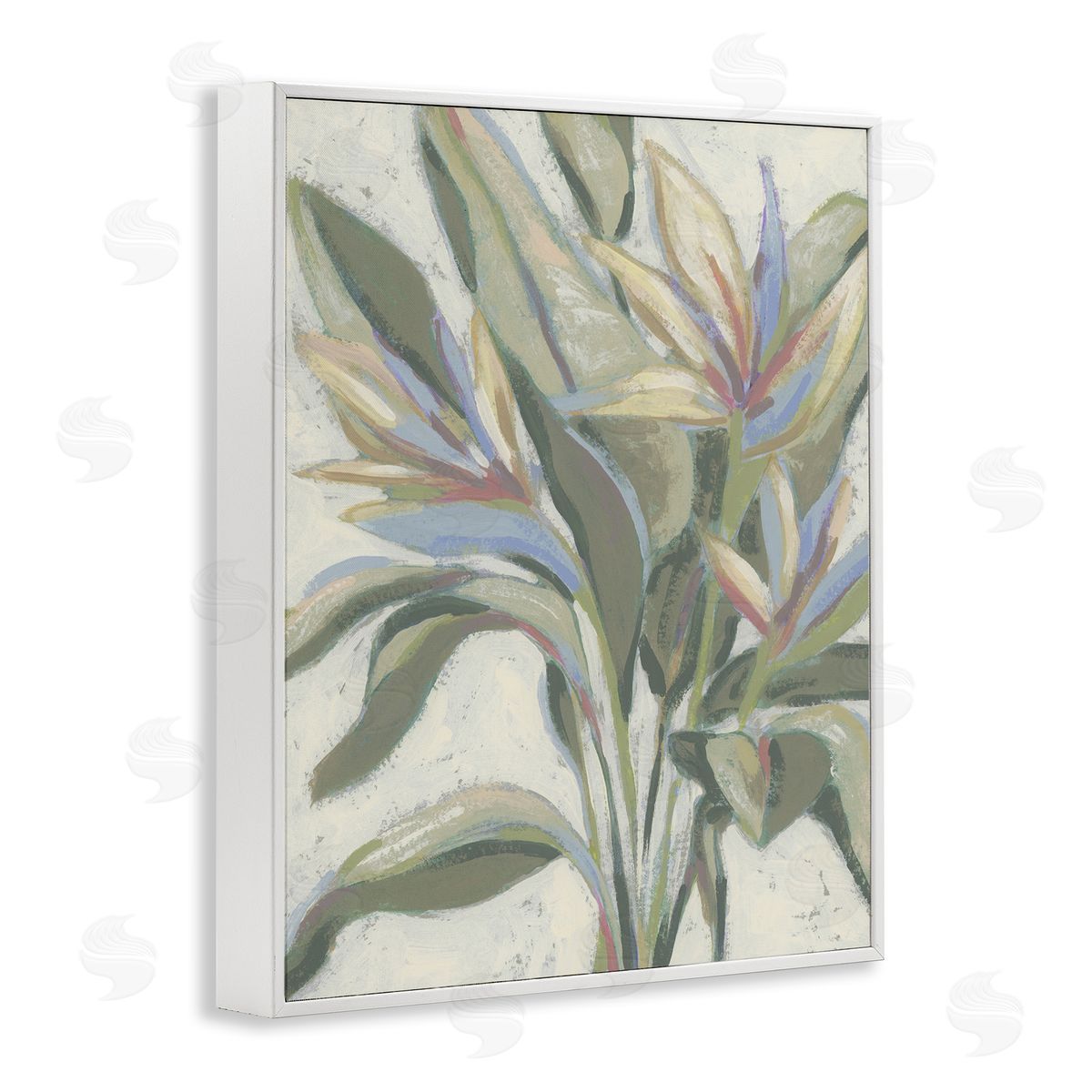 June Erica Vess Pastel Paradise Plants Canvas Wall Art Print