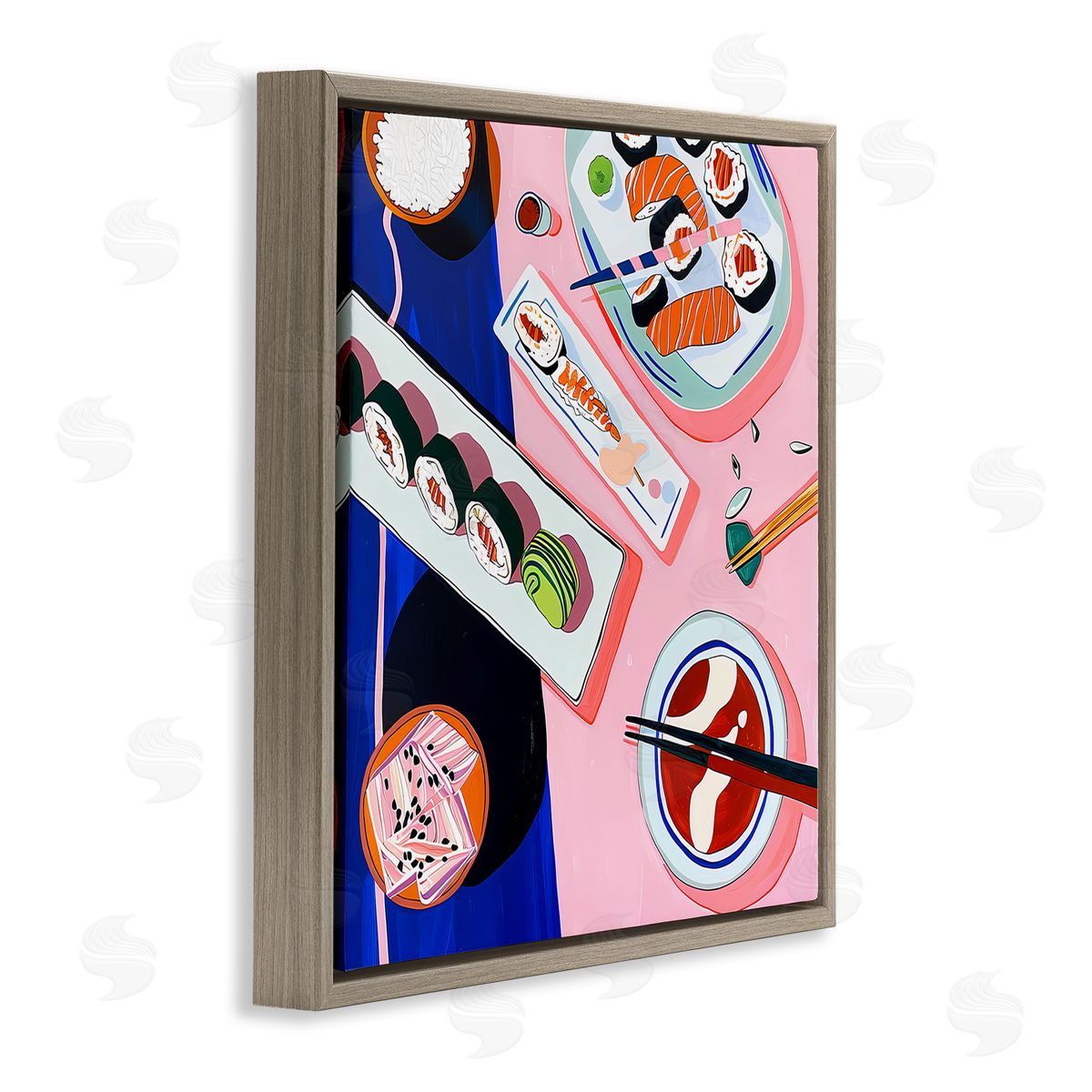 Walker Noble Vibrant Sushi Me Platter Canvas Wall Art Print