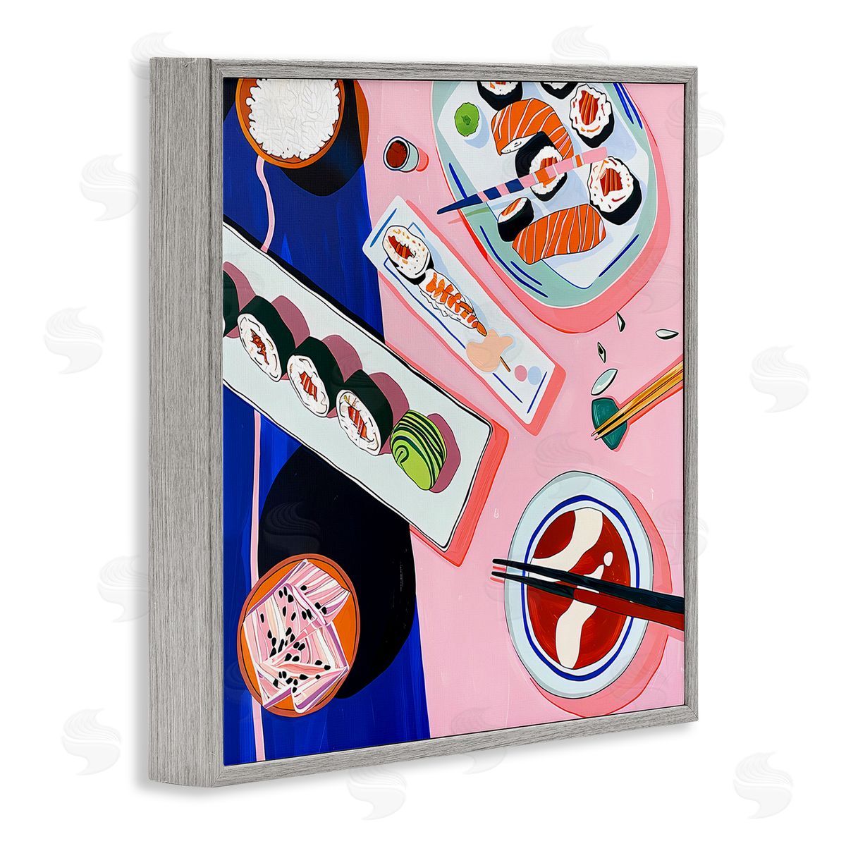 Walker Noble Vibrant Sushi Me Platter Canvas Wall Art Print
