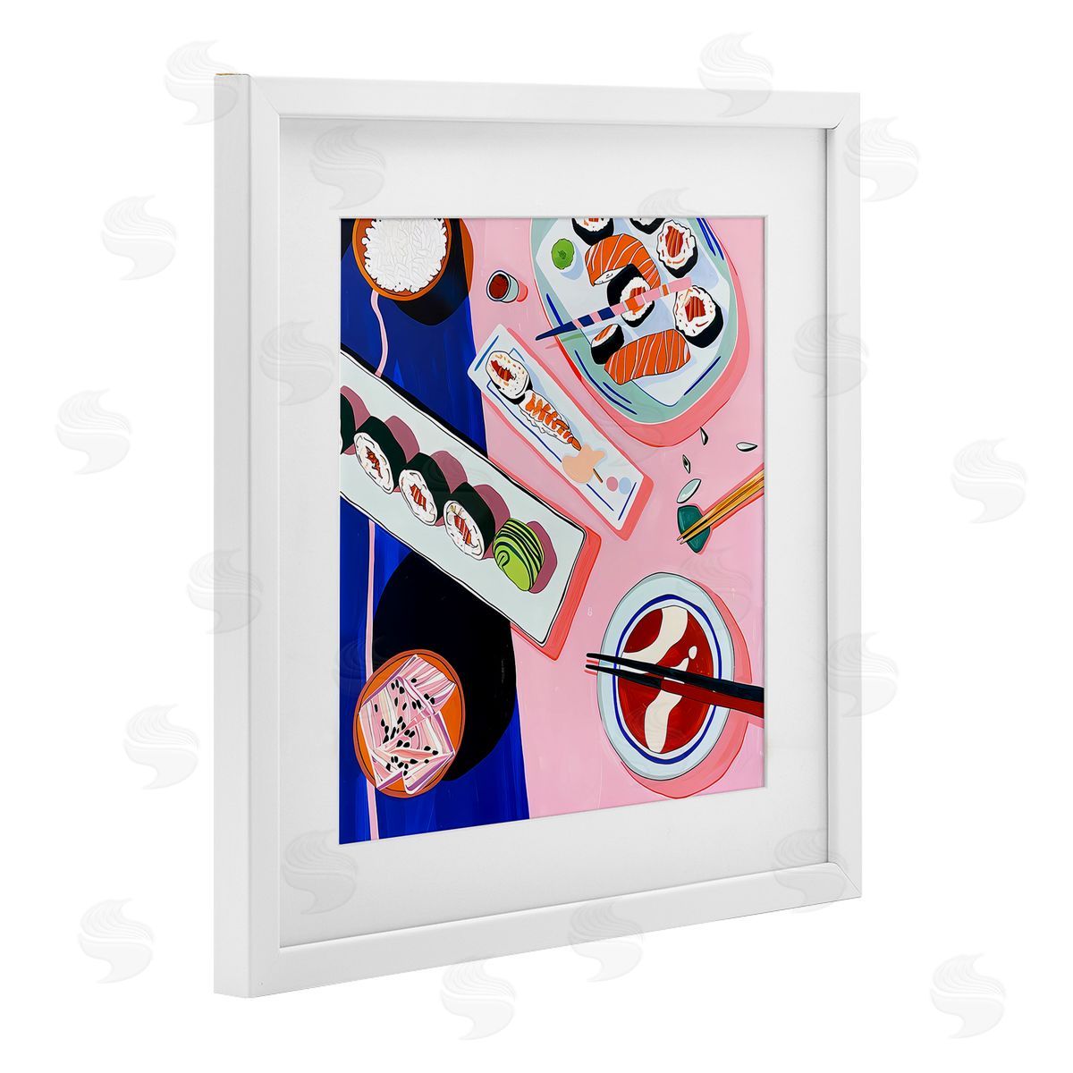 Walker Noble Vibrant Sushi Me Platter Canvas Wall Art Print