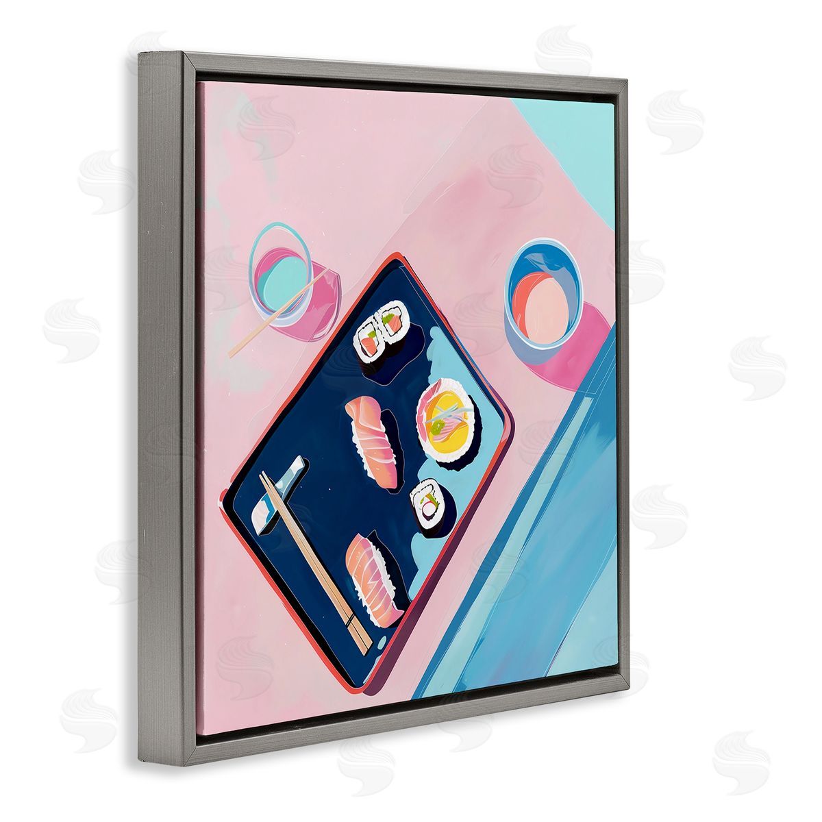 Walker Noble Sushi Me Food Tray Canvas Wall Art Print
