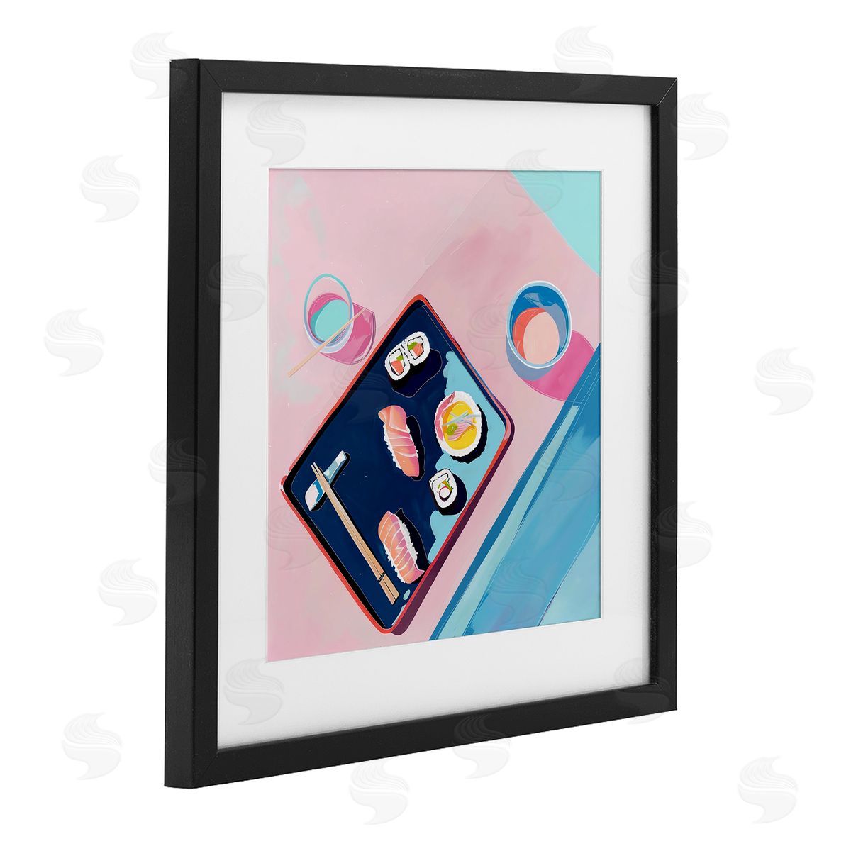 Walker Noble Sushi Me Food Tray Canvas Wall Art Print