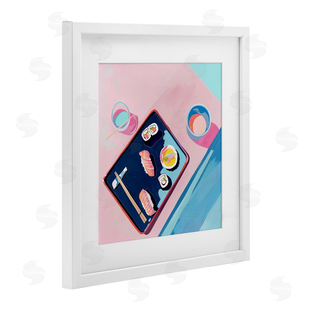 Walker Noble Sushi Me Food Tray Canvas Wall Art Print