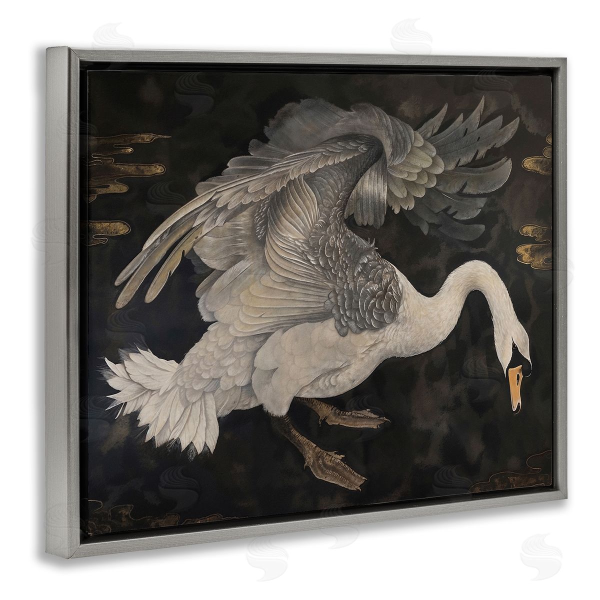 Jose Perez Dark Swan Vintage Canvas Wall Art Print