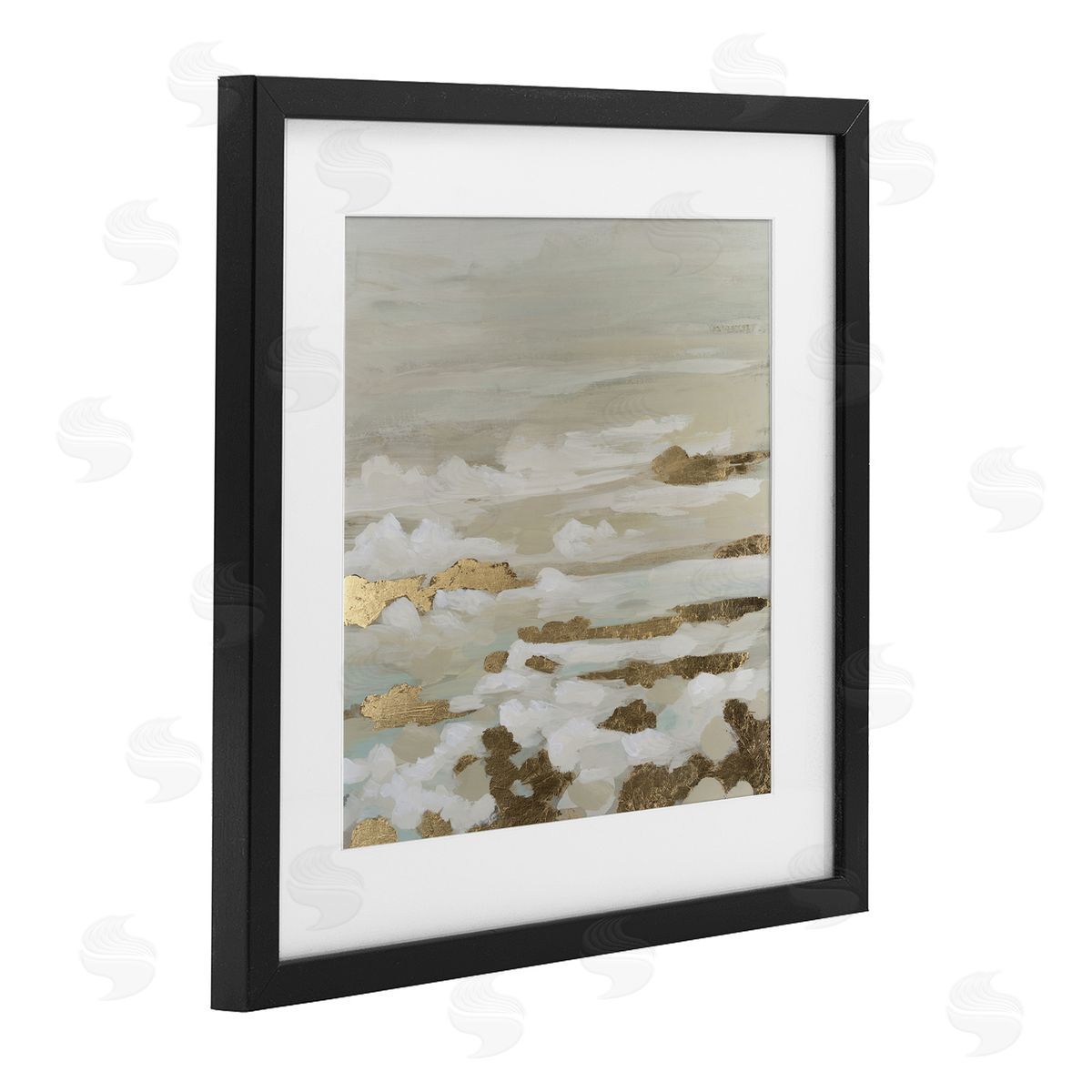 June Erica Vess Gilded Surf Abstract Waves Canvas Wall Art Print