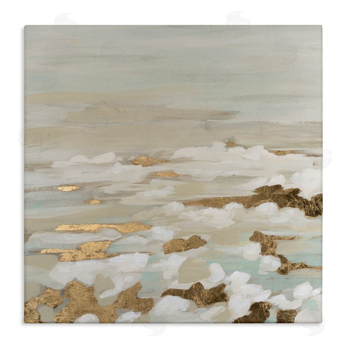 June Erica Vess Gilded Surf Abstract Waves Canvas Wall Art Print