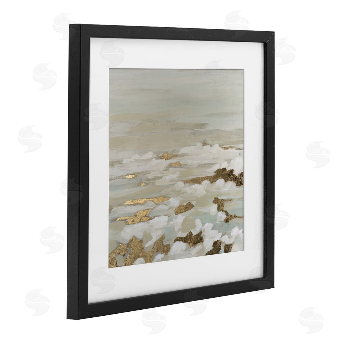 June Erica Vess Gilded Surf Abstract Waves Canvas Wall Art Print