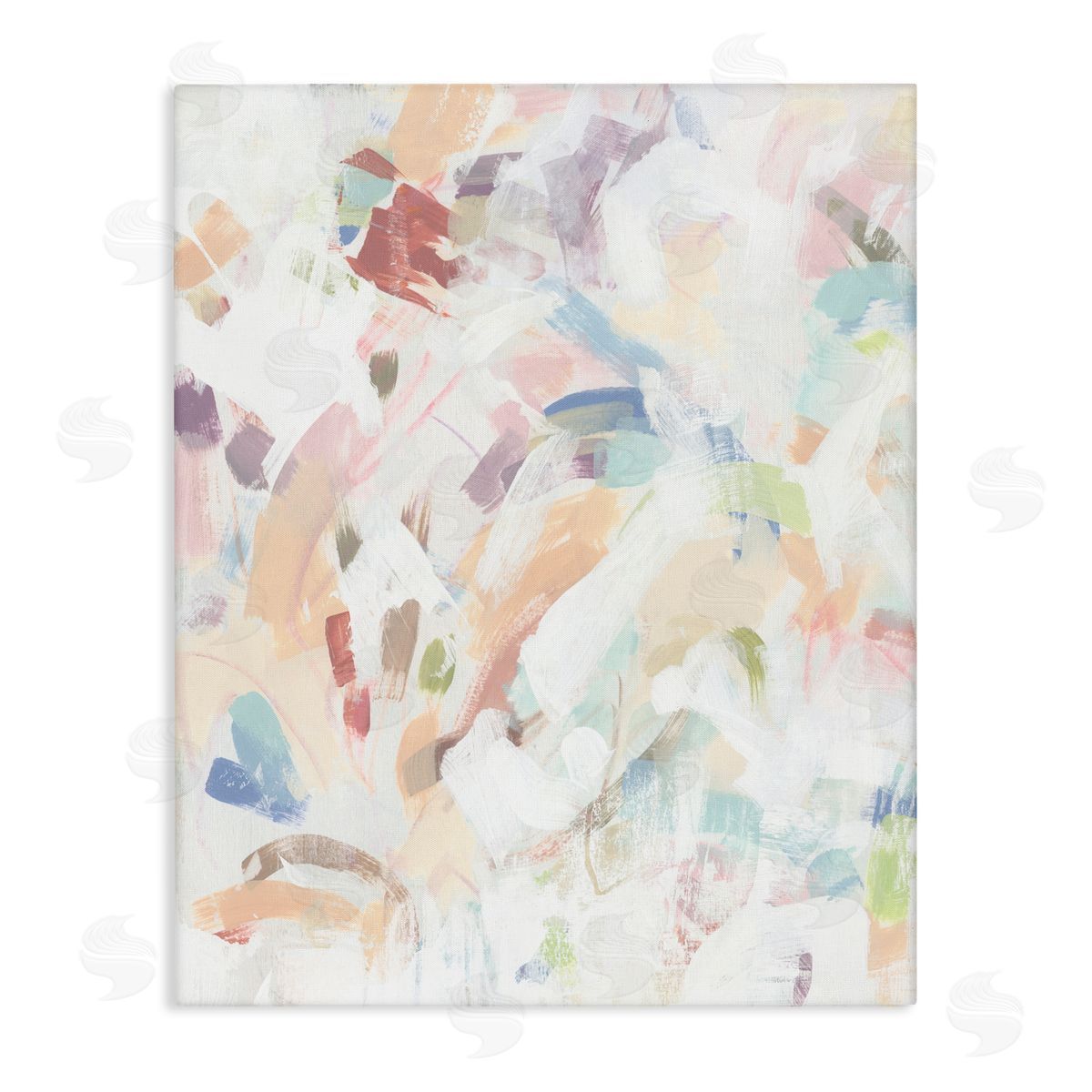 June Erica Vess Pastel Candy Scrape Abstract Canvas Wall Art Print