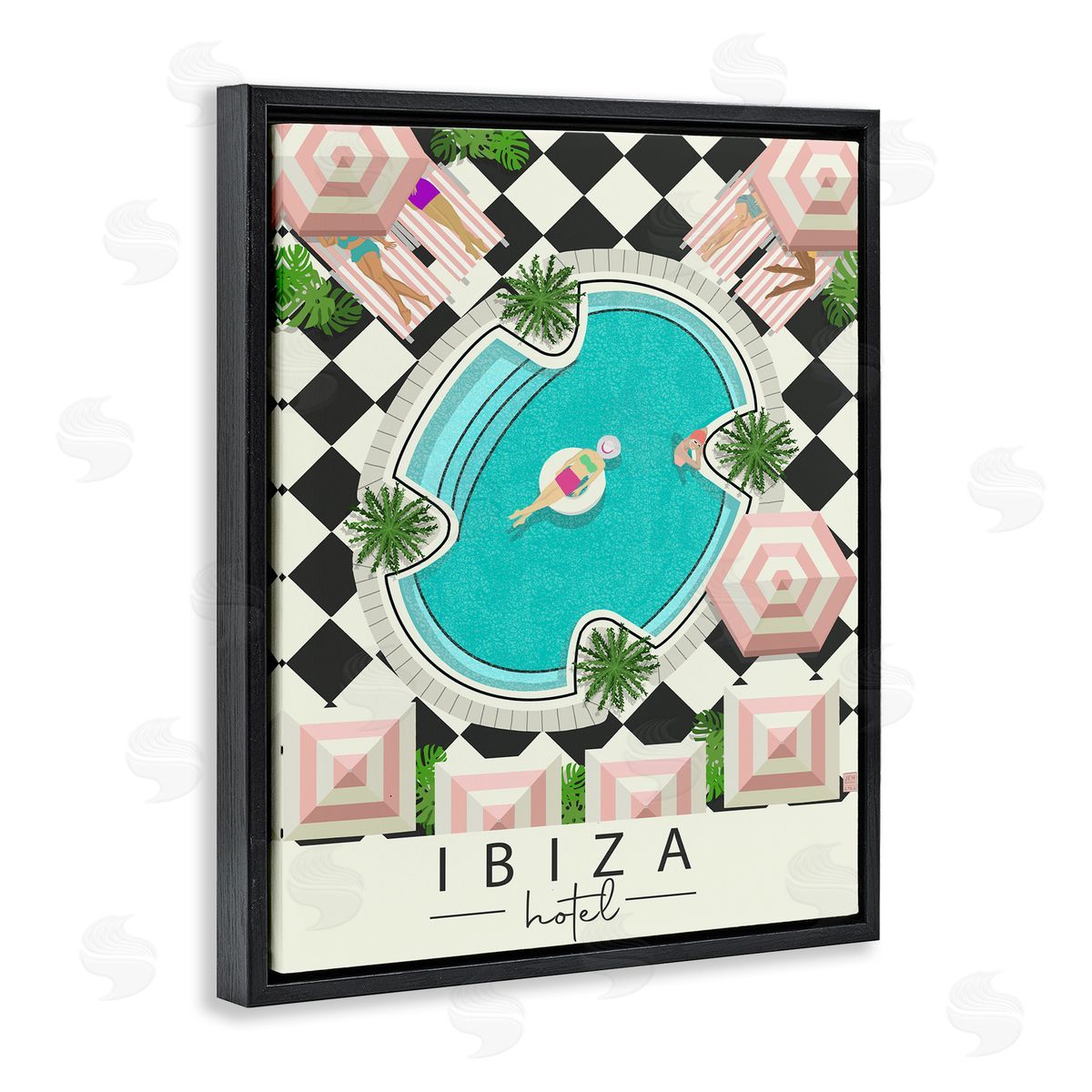 Jen bucheli Ibiza Hotel Pool Canvas Wall Art Print