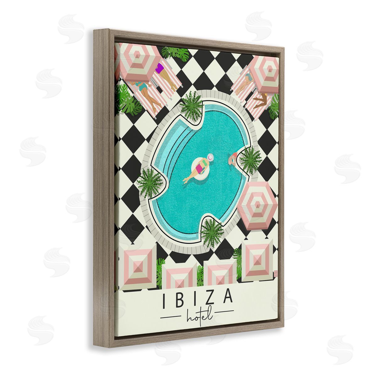 Jen bucheli Ibiza Hotel Pool Canvas Wall Art Print