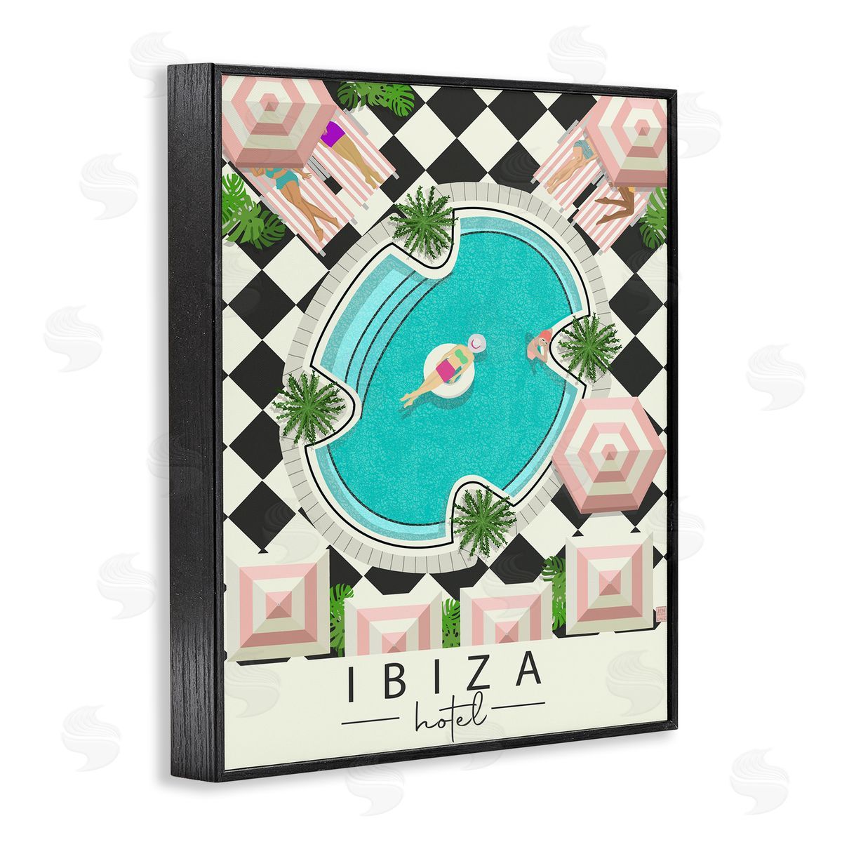 Jen bucheli Ibiza Hotel Pool Canvas Wall Art Print