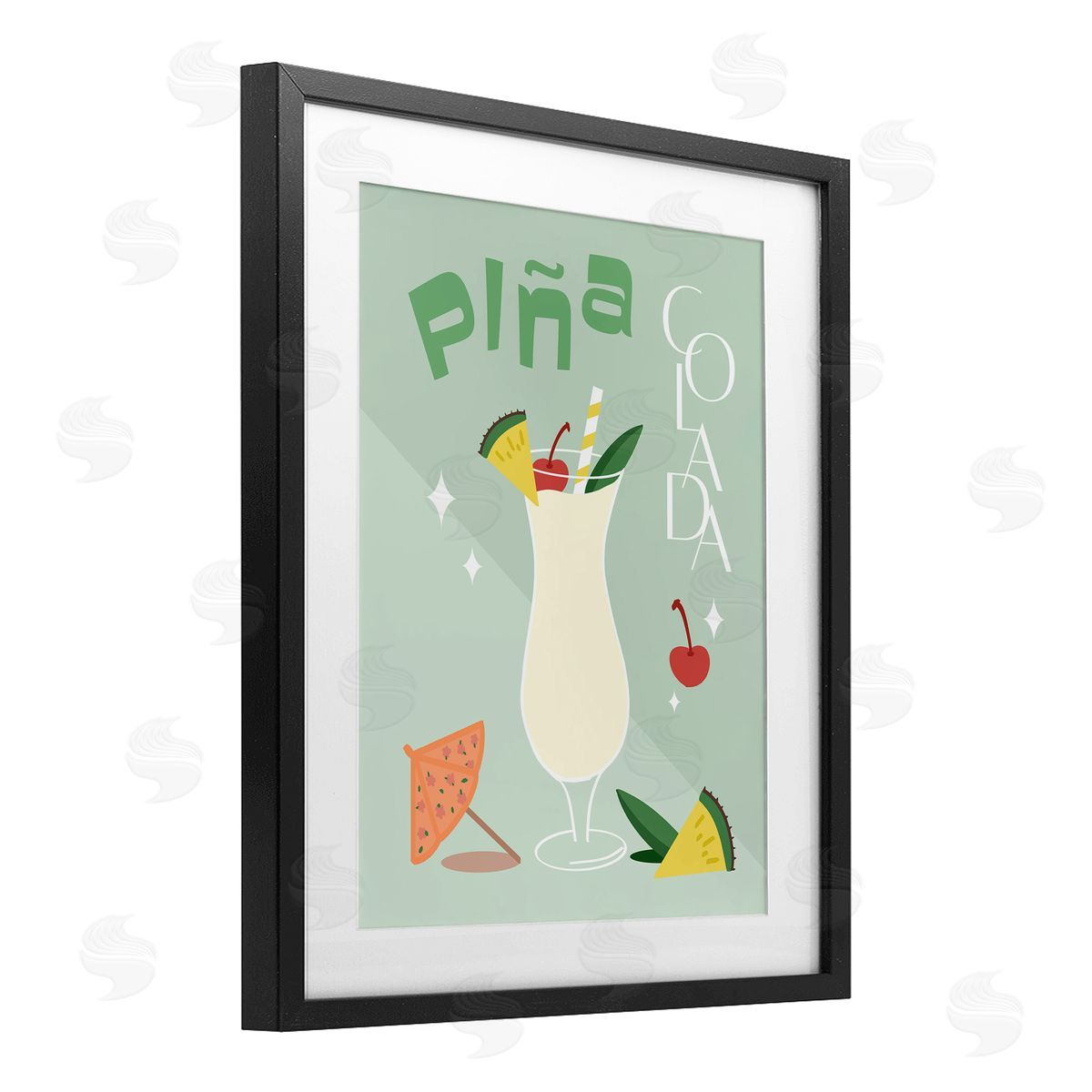 ANNA QUACH Pina Colada Minimalism Canvas Wall Art Print