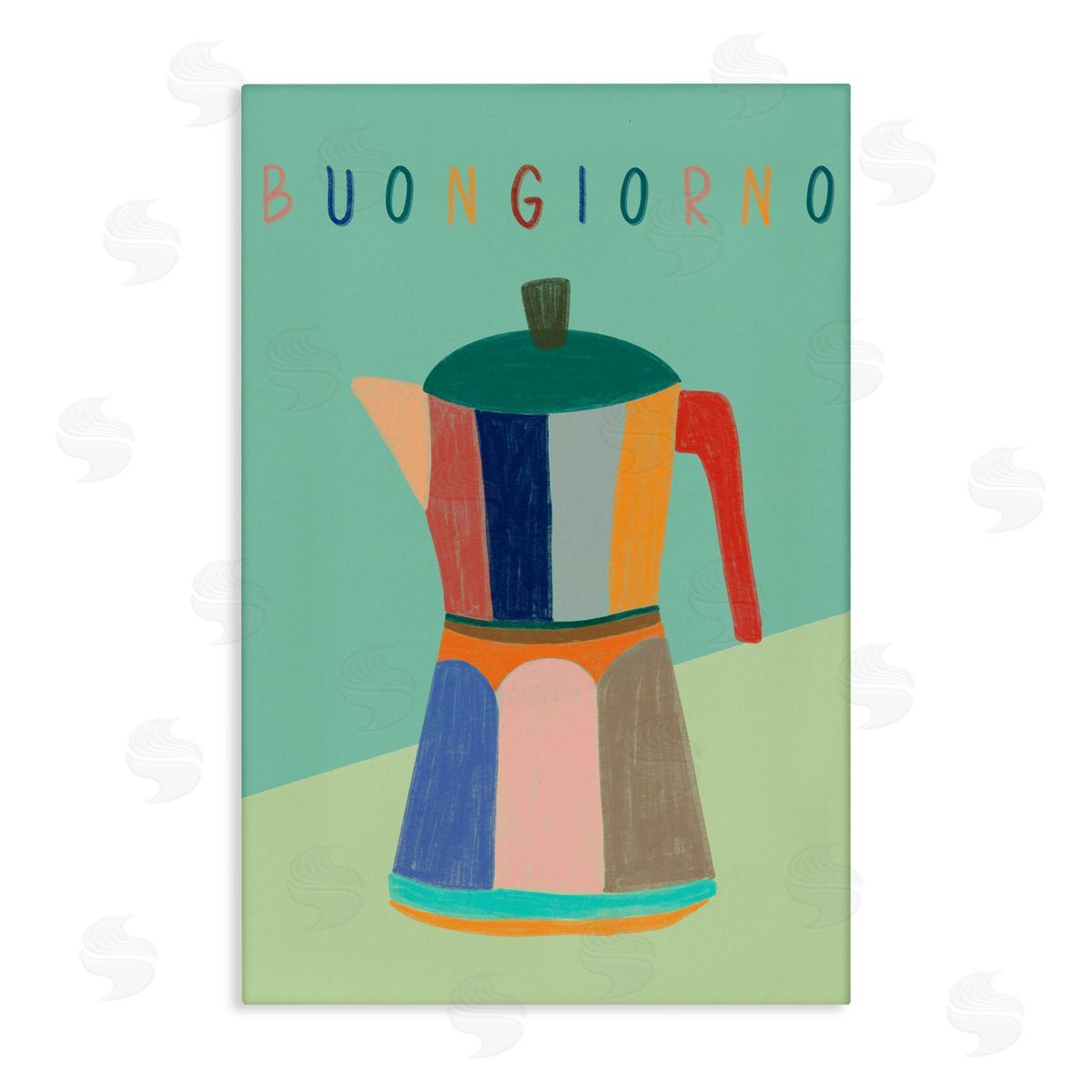 EMILY NAVAS Buongiorno Espresso Coffeepot Canvas Wall Art Print