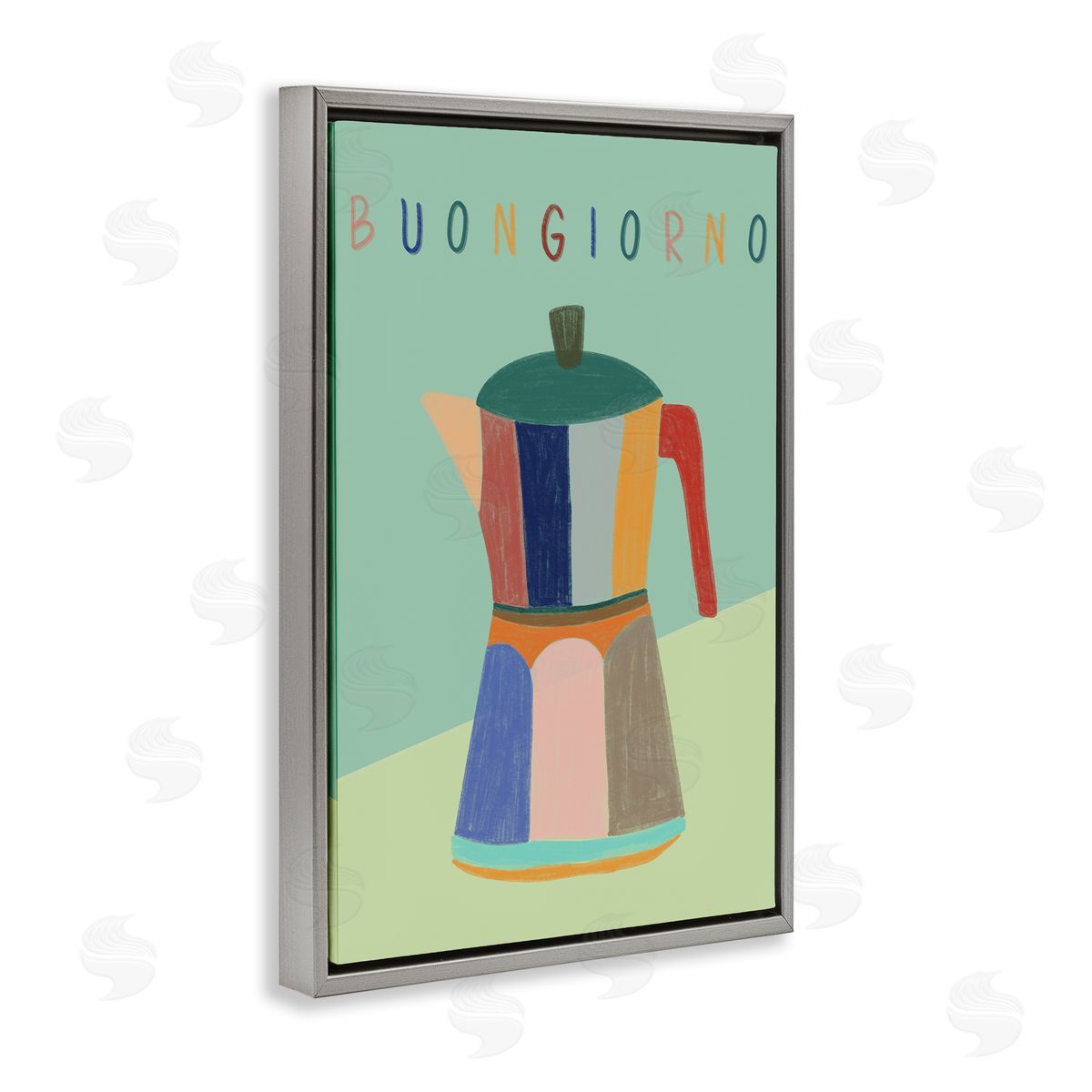 EMILY NAVAS Buongiorno Espresso Coffeepot Canvas Wall Art Print