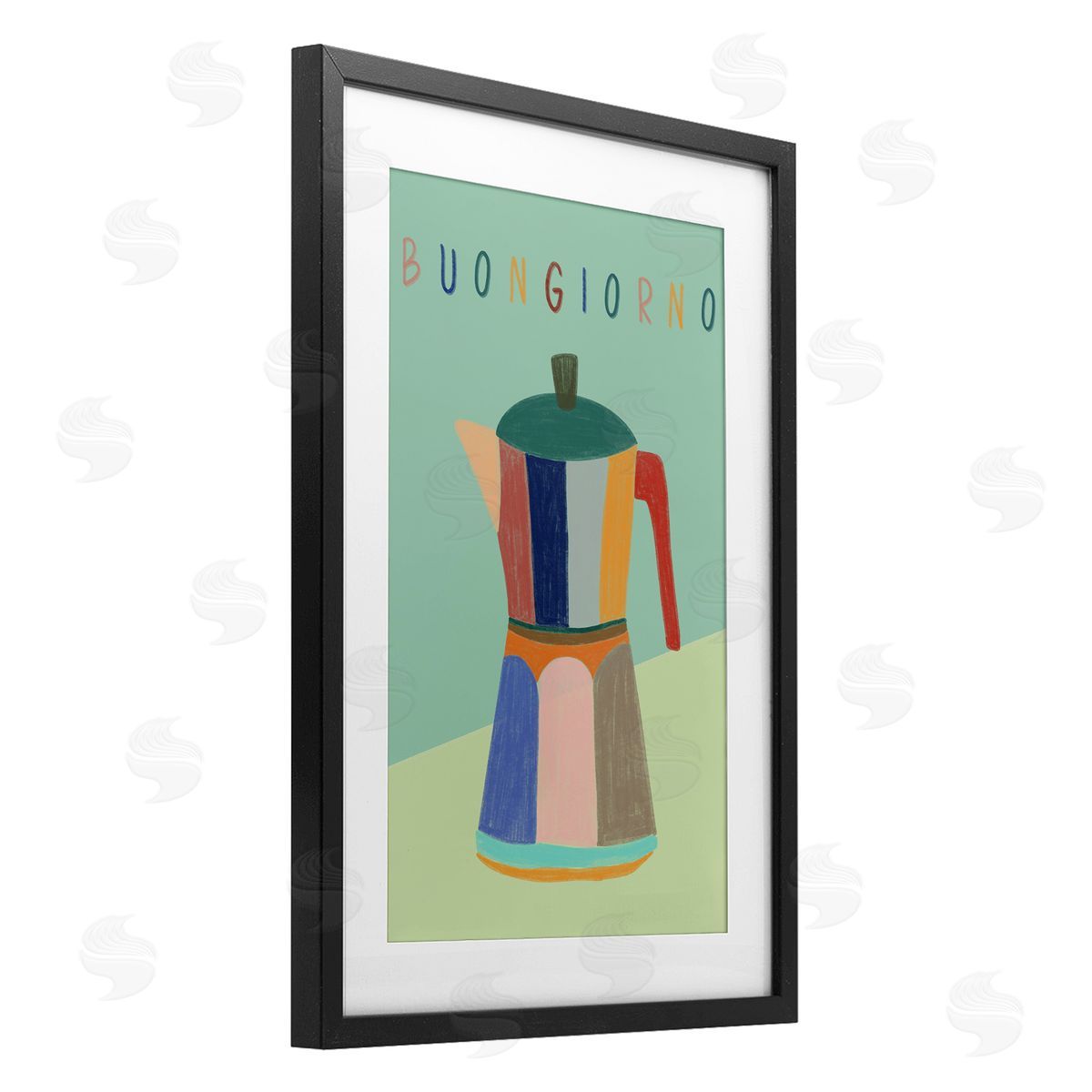 EMILY NAVAS Buongiorno Espresso Coffeepot Canvas Wall Art Print