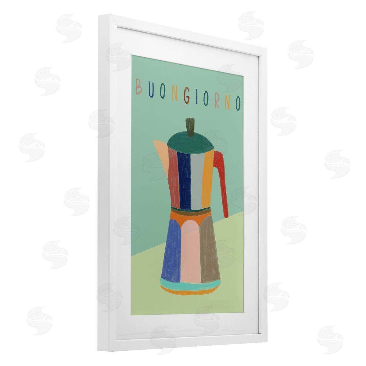 EMILY NAVAS Buongiorno Espresso Coffeepot Canvas Wall Art Print