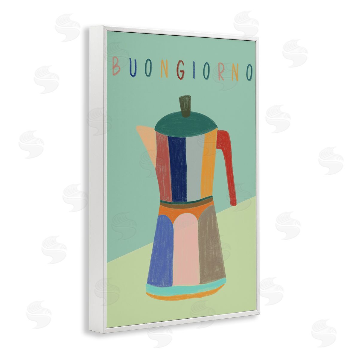 EMILY NAVAS Buongiorno Espresso Coffeepot Canvas Wall Art Print