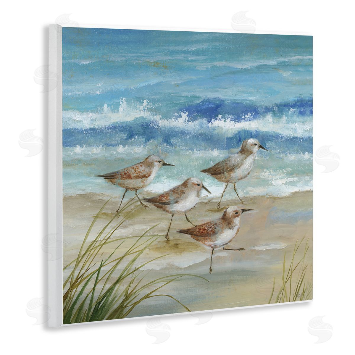 Nan Sandpiper Gathering View Canvas Wall Art Print