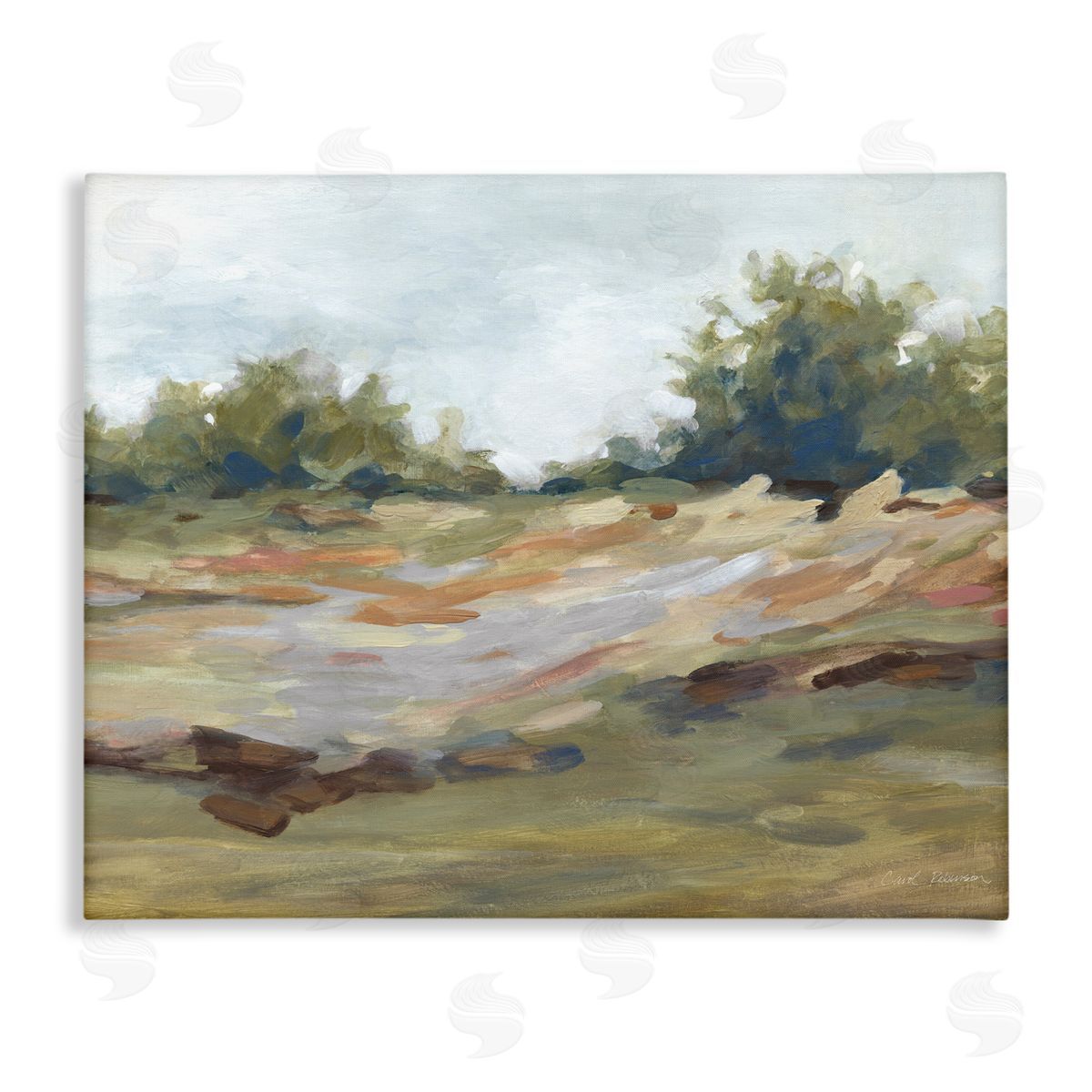 Carol Robinson Still Autumn Brushed Landscape Canvas Wall Art Print
