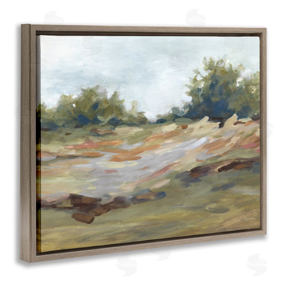 Carol Robinson Still Autumn Brushed Landscape Canvas Wall Art Print