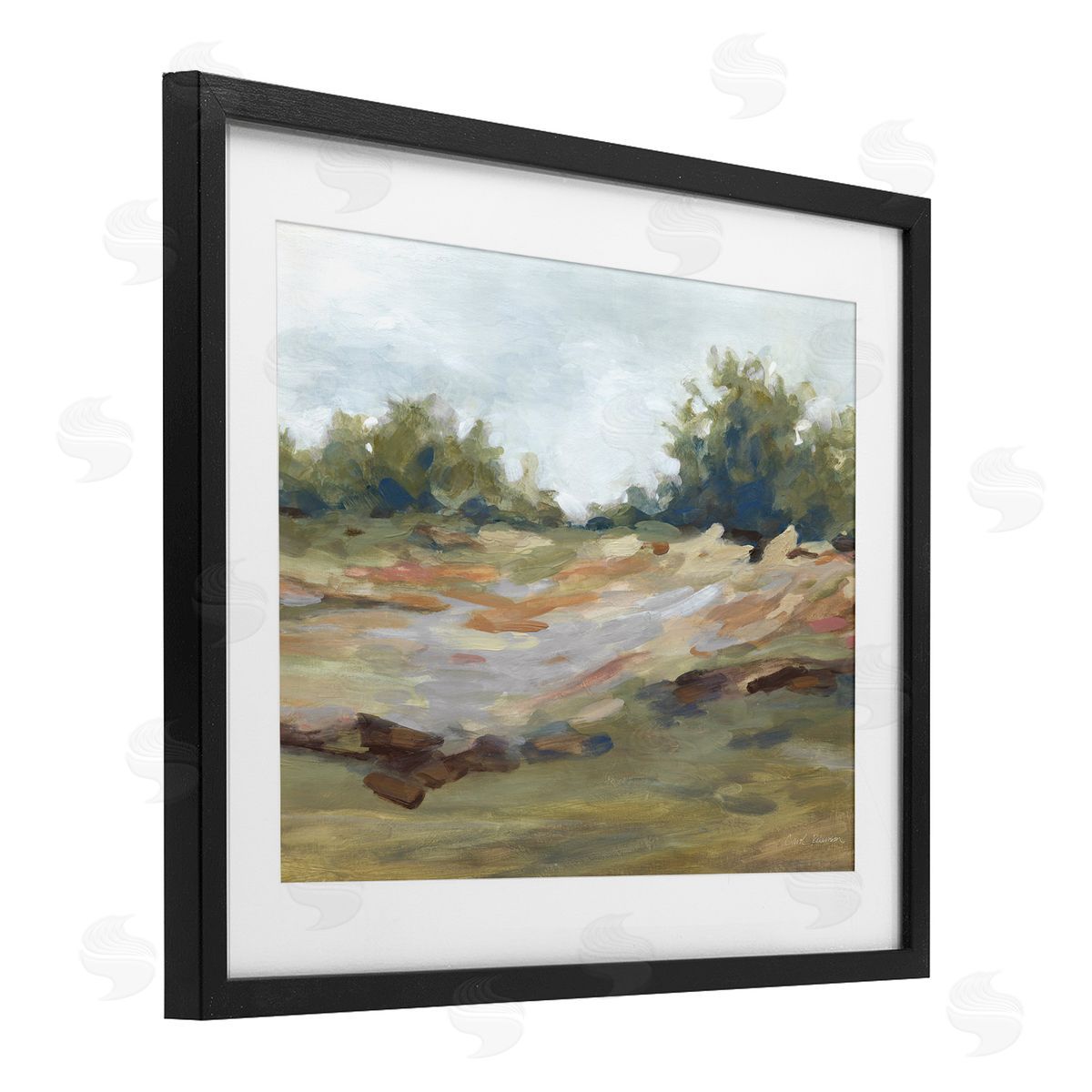 Carol Robinson Still Autumn Brushed Landscape Canvas Wall Art Print
