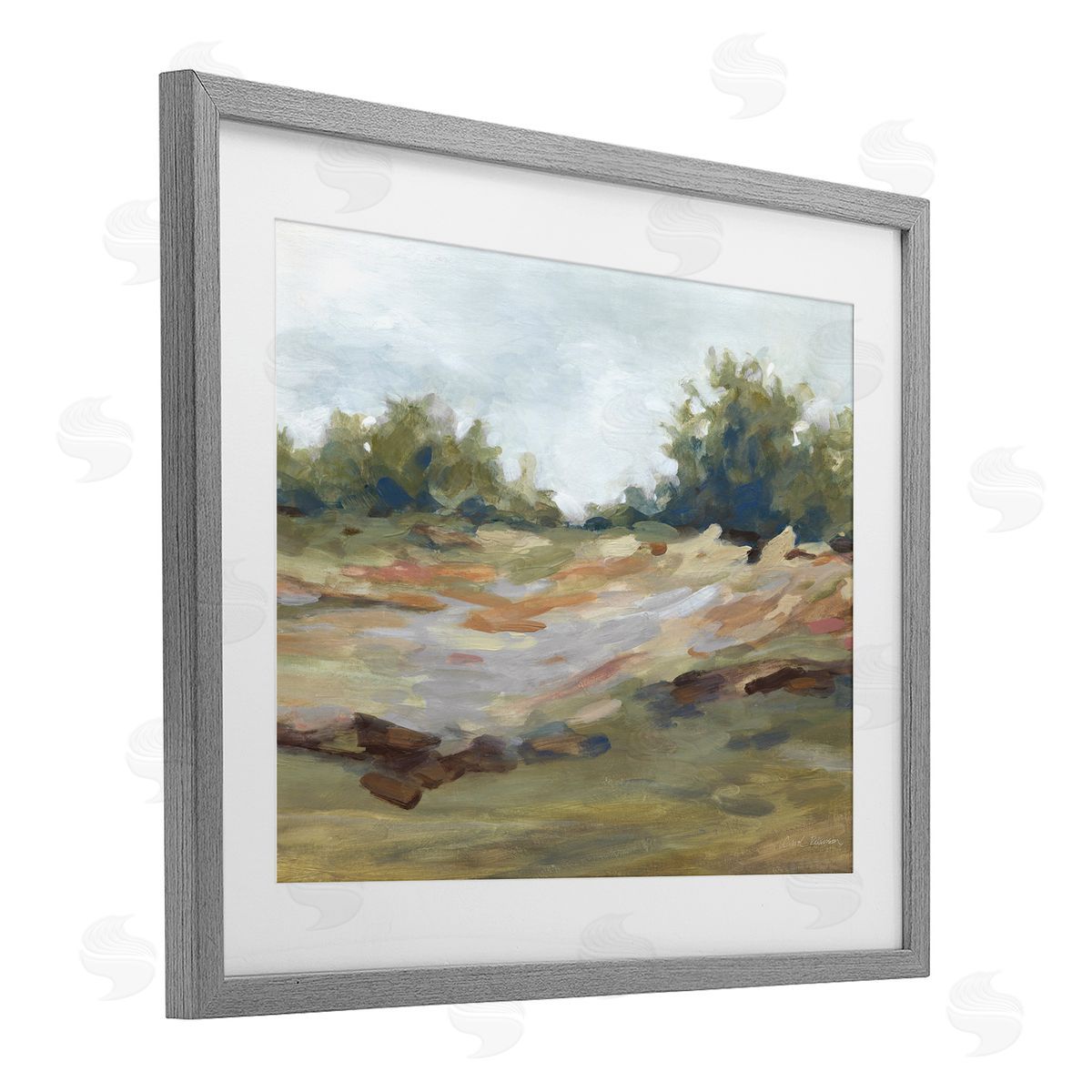 Carol Robinson Still Autumn Brushed Landscape Canvas Wall Art Print