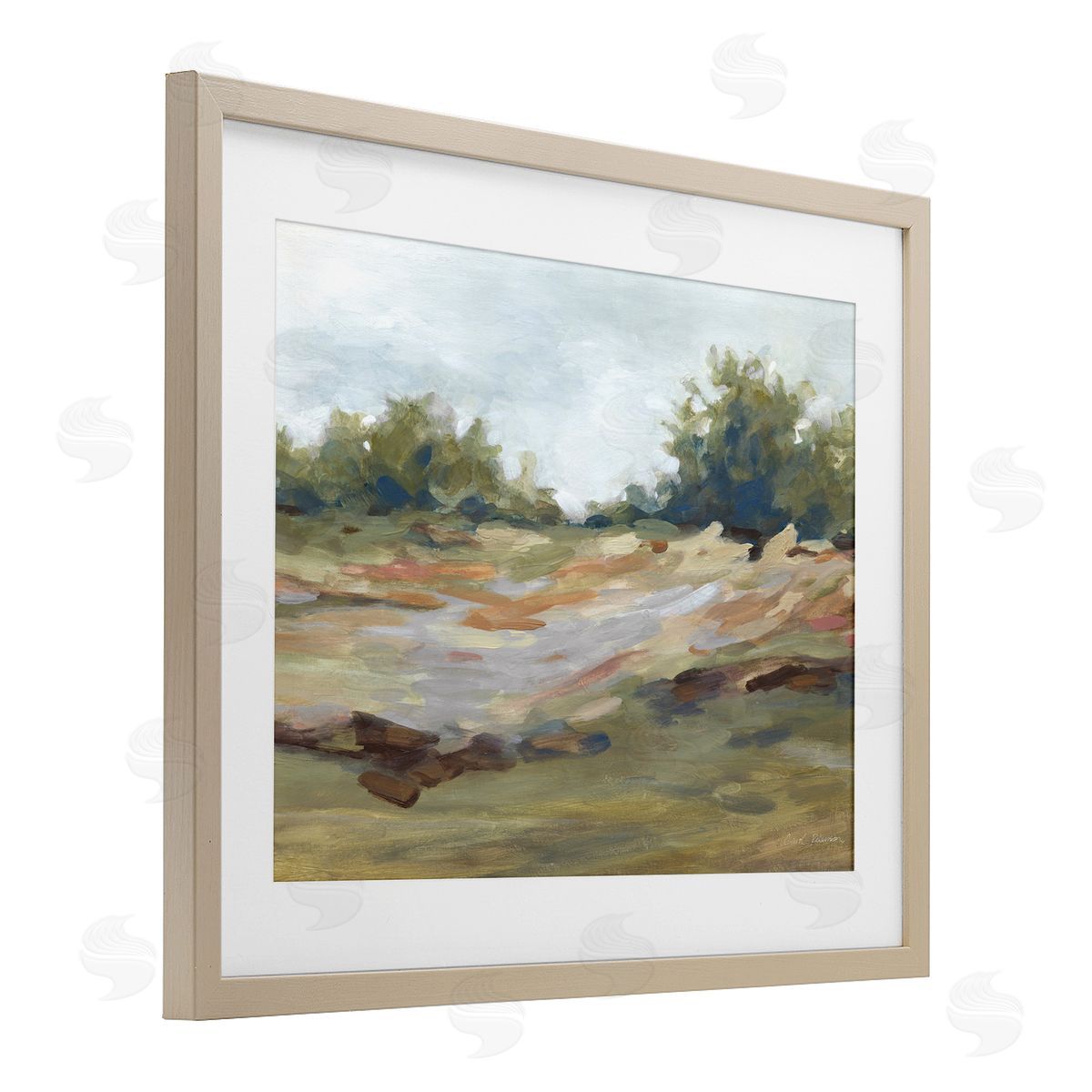 Carol Robinson Still Autumn Brushed Landscape Canvas Wall Art Print
