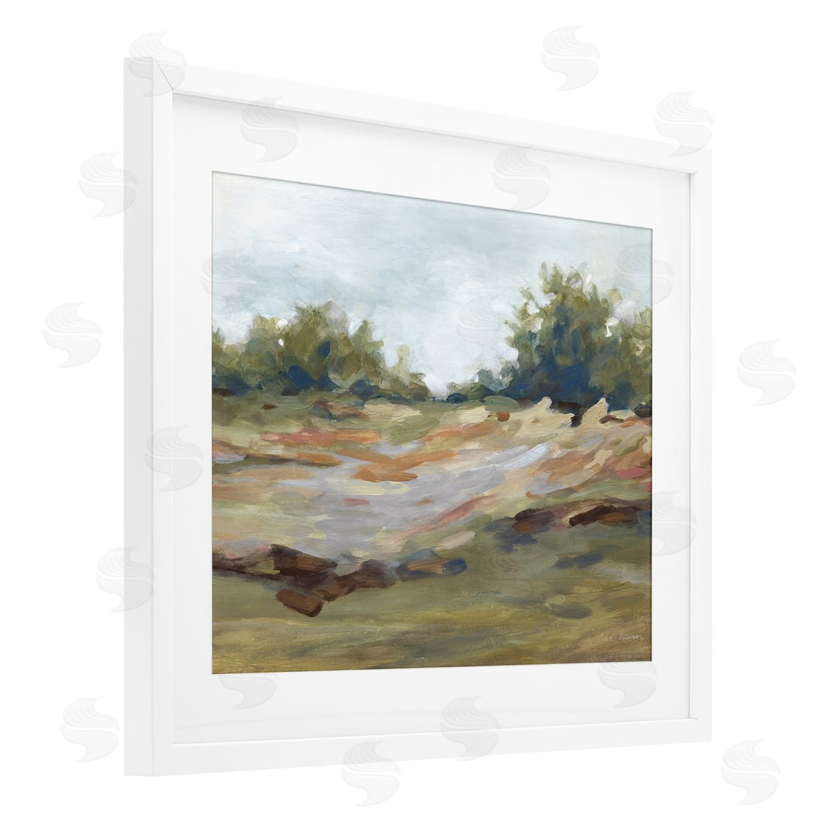 Carol Robinson Still Autumn Brushed Landscape Canvas Wall Art Print