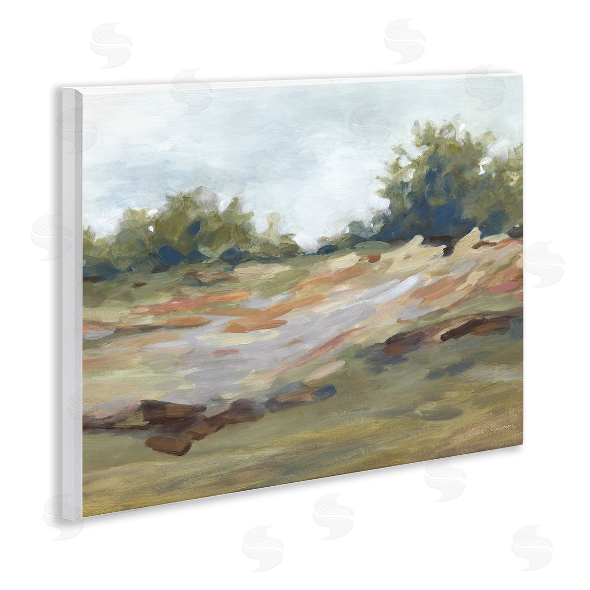 Carol Robinson Still Autumn Brushed Landscape Canvas Wall Art Print