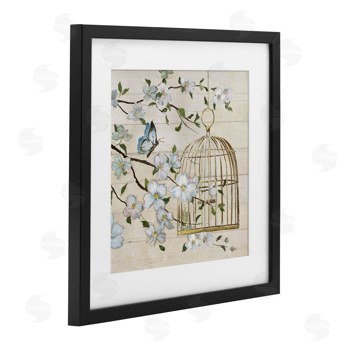 Nan Shiplap Song Butterfly Branch Canvas Wall Art Print