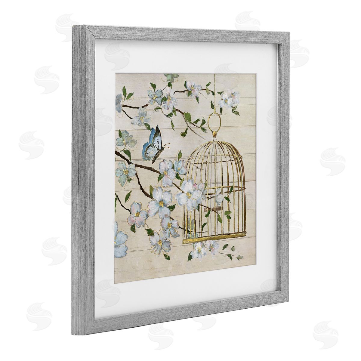 Nan Shiplap Song Butterfly Branch Canvas Wall Art Print