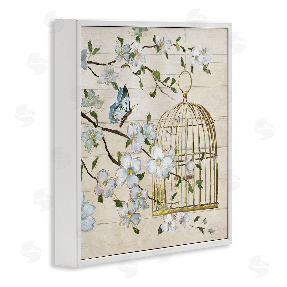 Nan Shiplap Song Butterfly Branch Canvas Wall Art Print