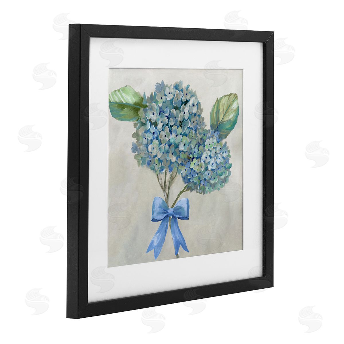 Nan Hydrangea Beauty & Bow Canvas Wall Art Print