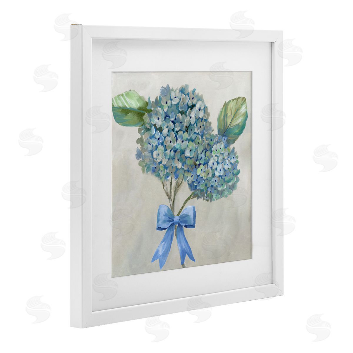 Nan Hydrangea Beauty & Bow Canvas Wall Art Print