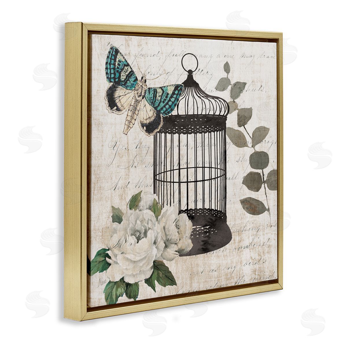 Nan Vintage Menagerie Butterfly Canvas Wall Art Print