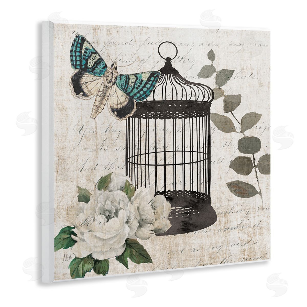 Nan Vintage Menagerie Butterfly Canvas Wall Art Print