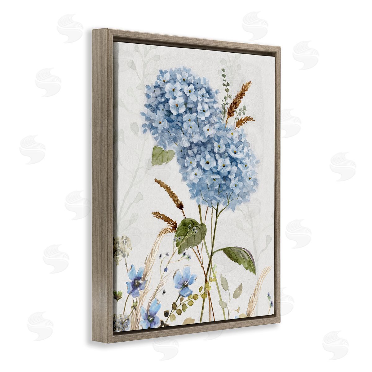 Nan Blue Hydrangea Allure Canvas Wall Art Print