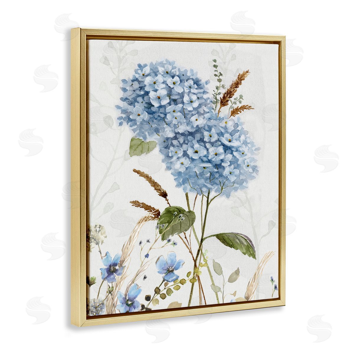 Nan Blue Hydrangea Allure Canvas Wall Art Print