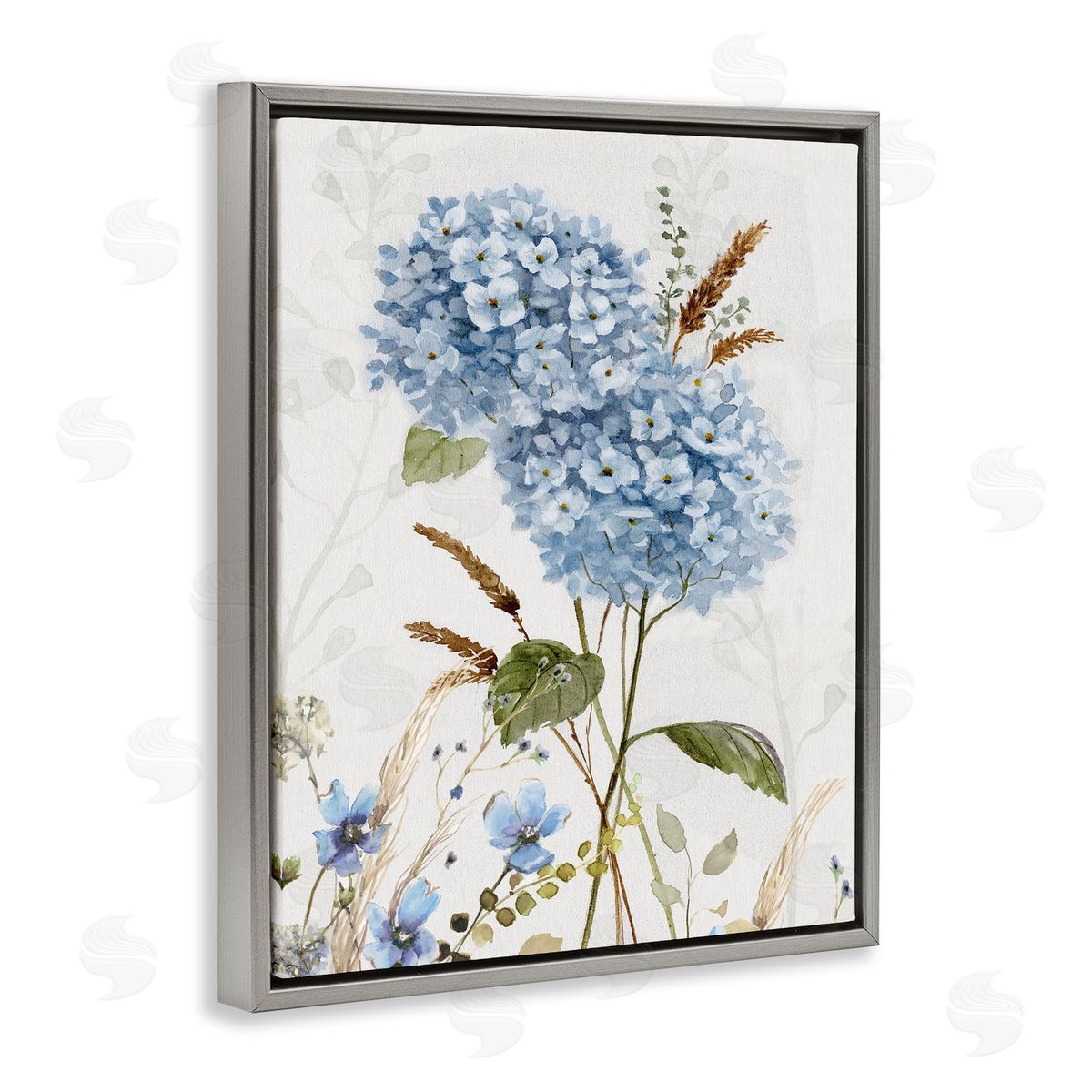 Nan Blue Hydrangea Allure Canvas Wall Art Print