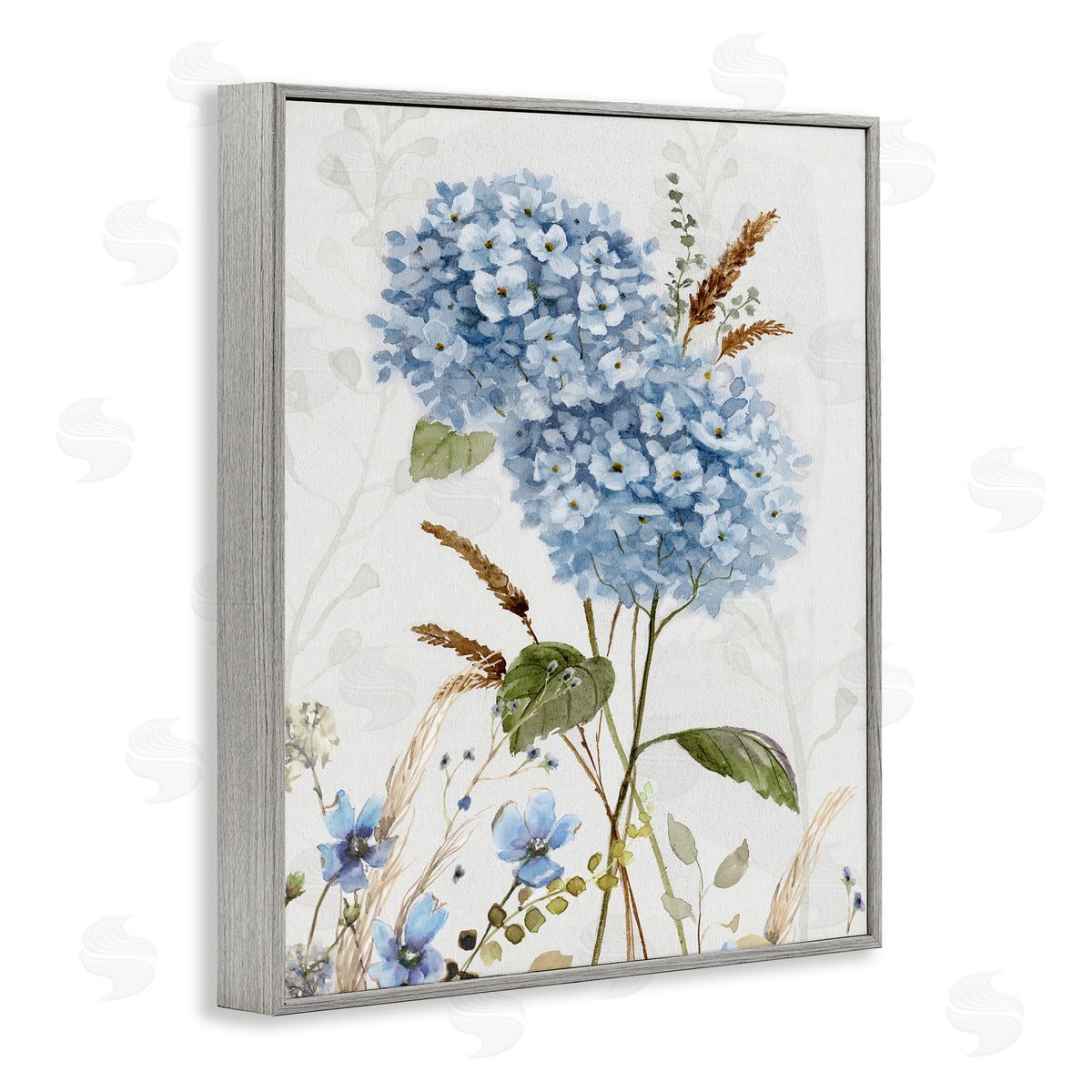 Nan Blue Hydrangea Allure Canvas Wall Art Print