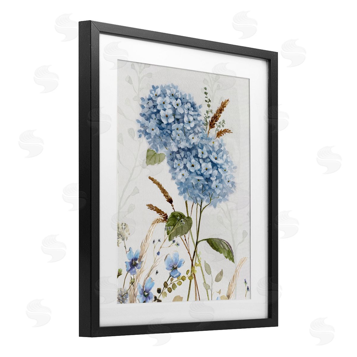 Nan Blue Hydrangea Allure Canvas Wall Art Print