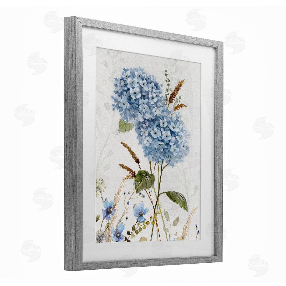 Nan Blue Hydrangea Allure Canvas Wall Art Print