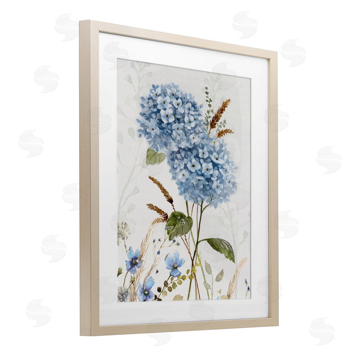 Nan Blue Hydrangea Allure Canvas Wall Art Print